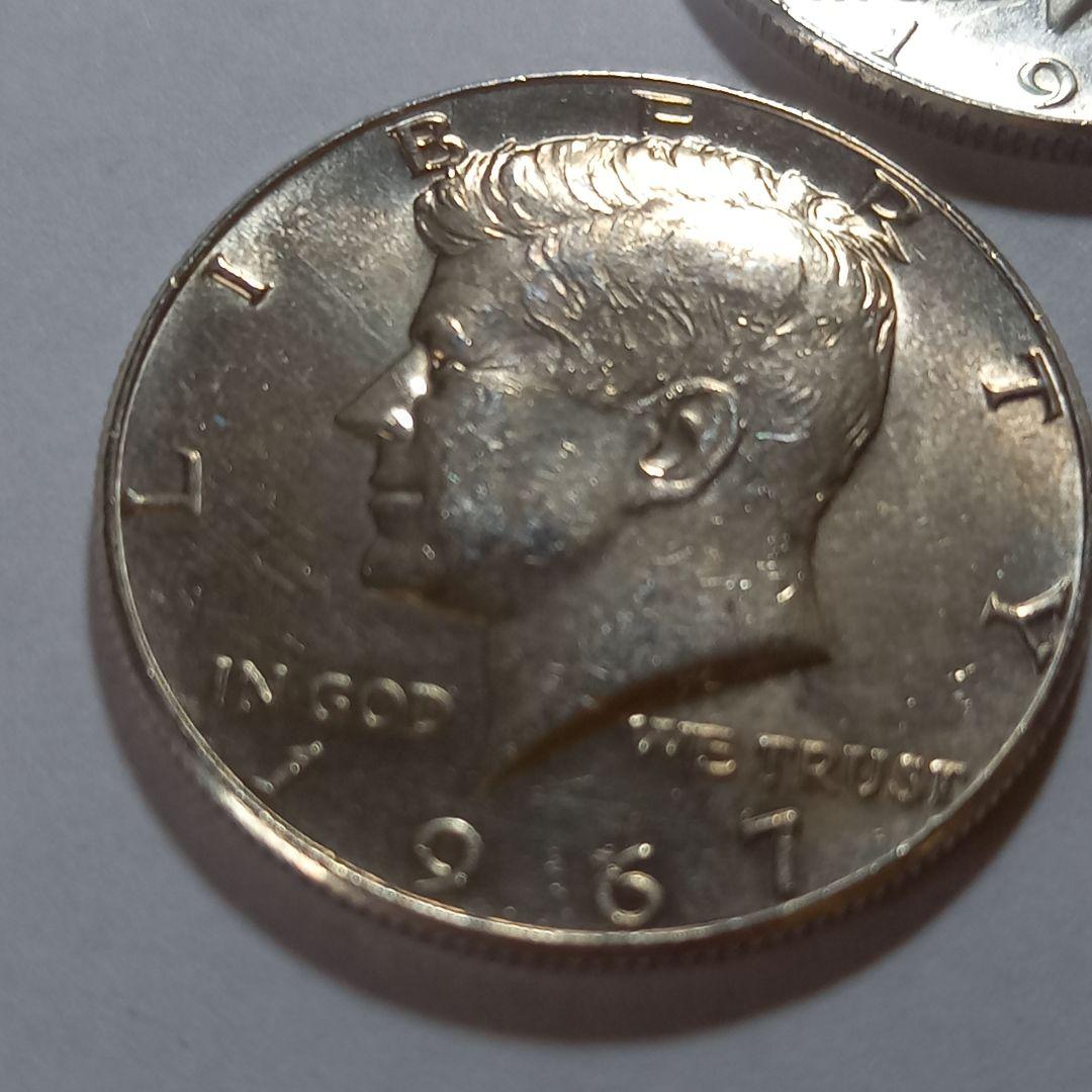 銀貨 1967年 ケネディハーフダラー 5枚set 量目51.62g