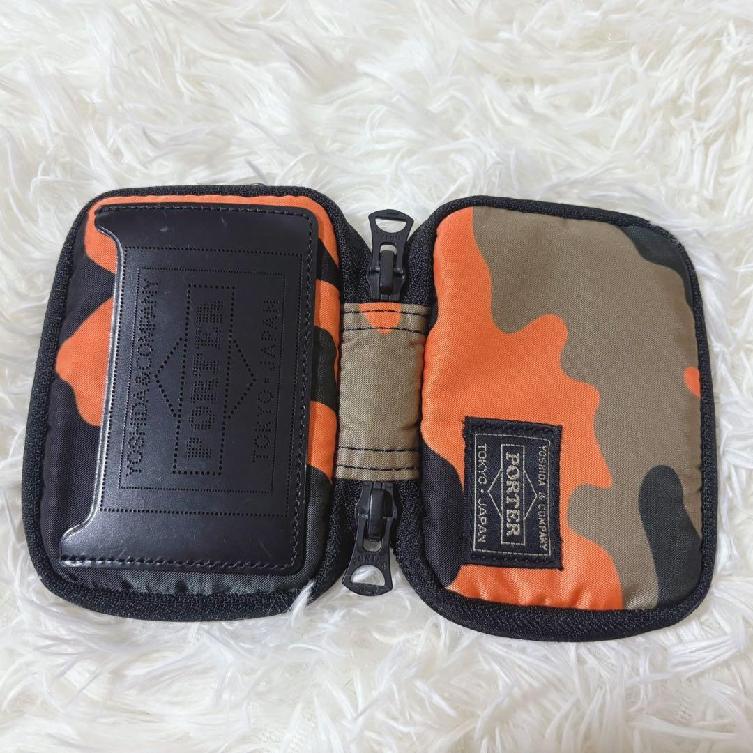【美品】PORTER / PS CAMO キーケース パスケース カモフラ 黒