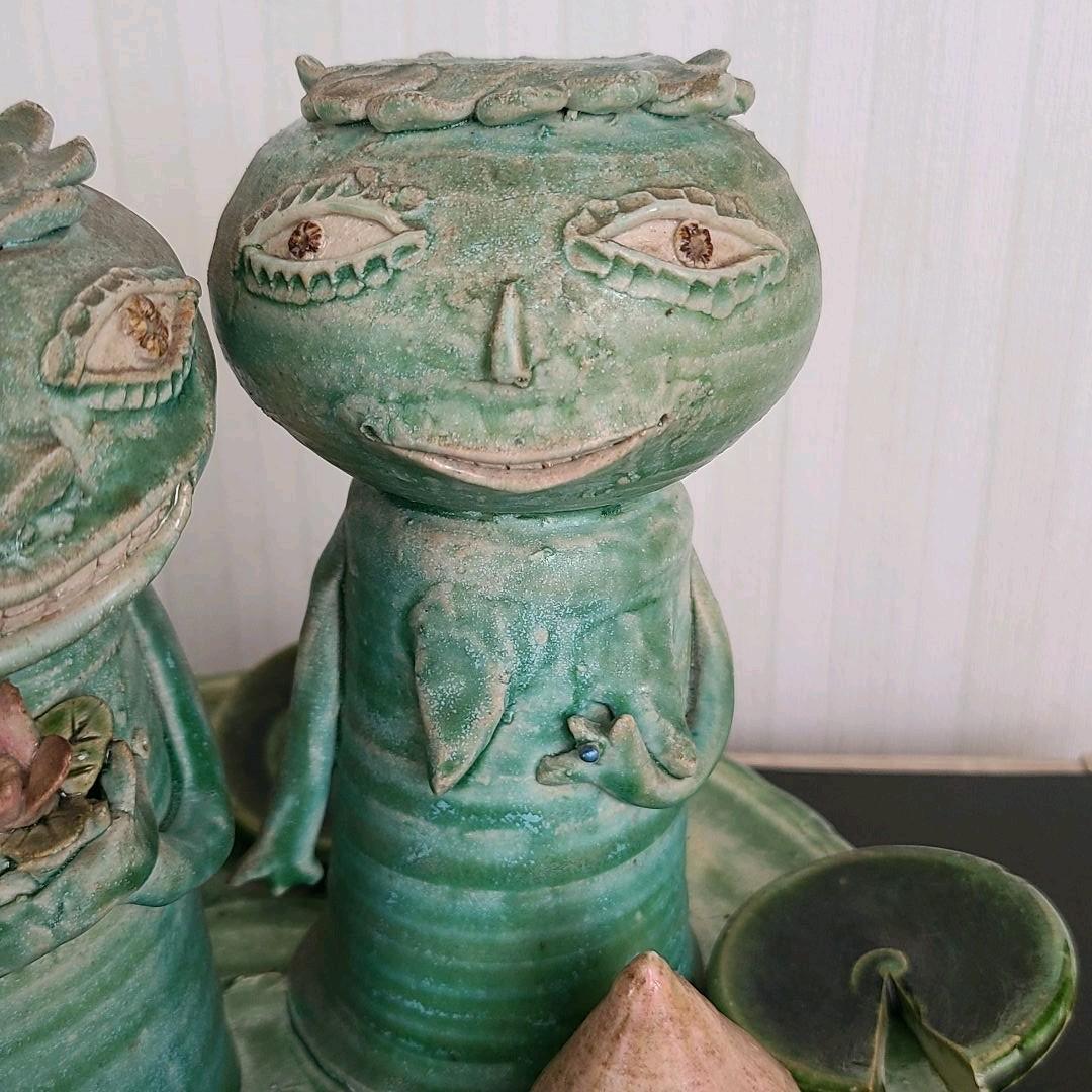 河童の置物　作家モノ　陶器