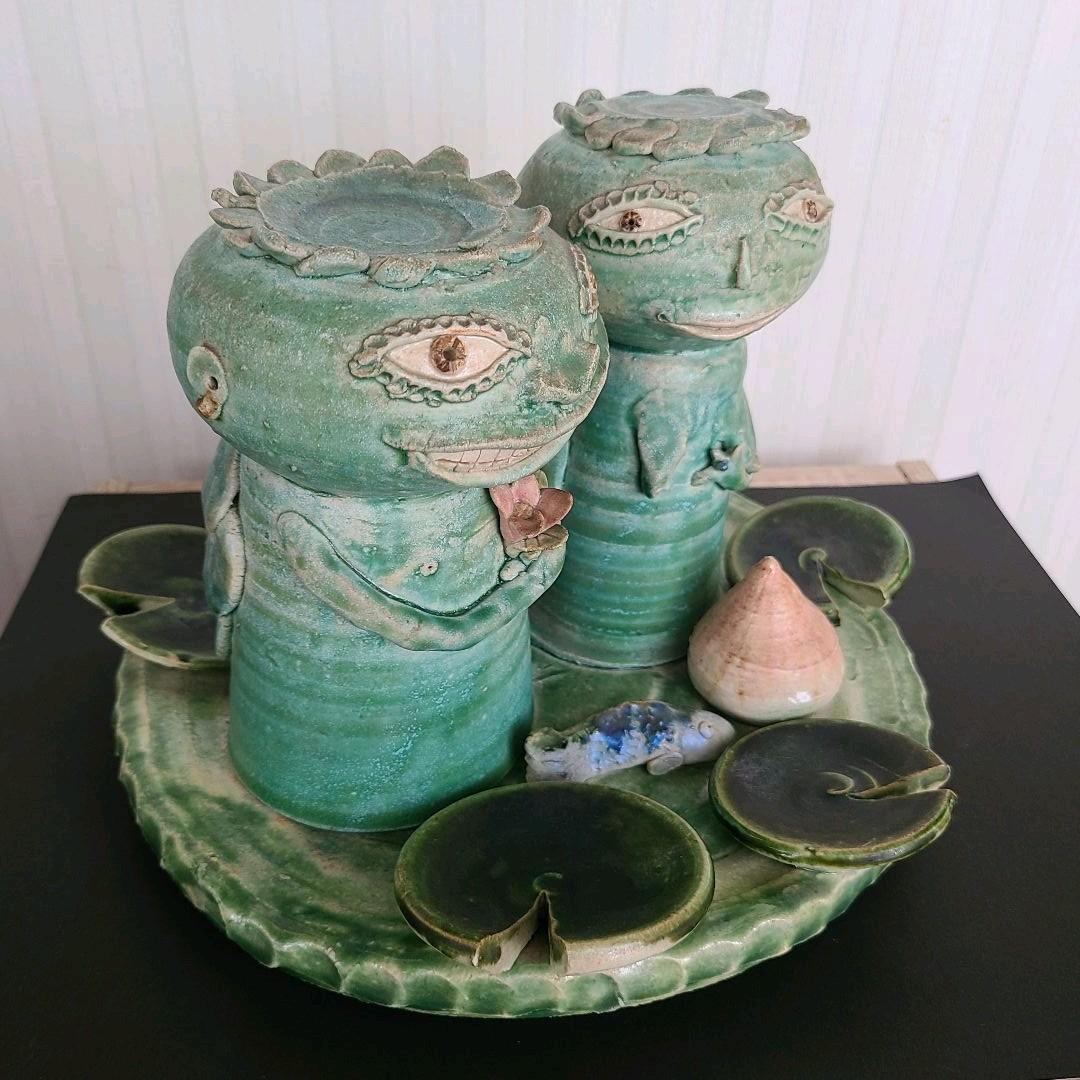 河童の置物　作家モノ　陶器