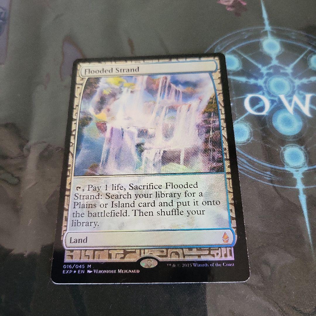 【Foil】《溢れかえる岸辺/Flooded Strand》[EXP] 土地R