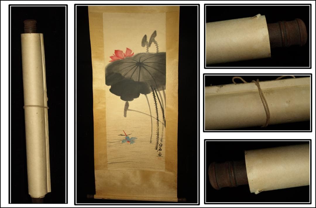 中国明時代の掛軸　作 激安骨董品　肉筆保証　博物館保管品 BD165A10-3