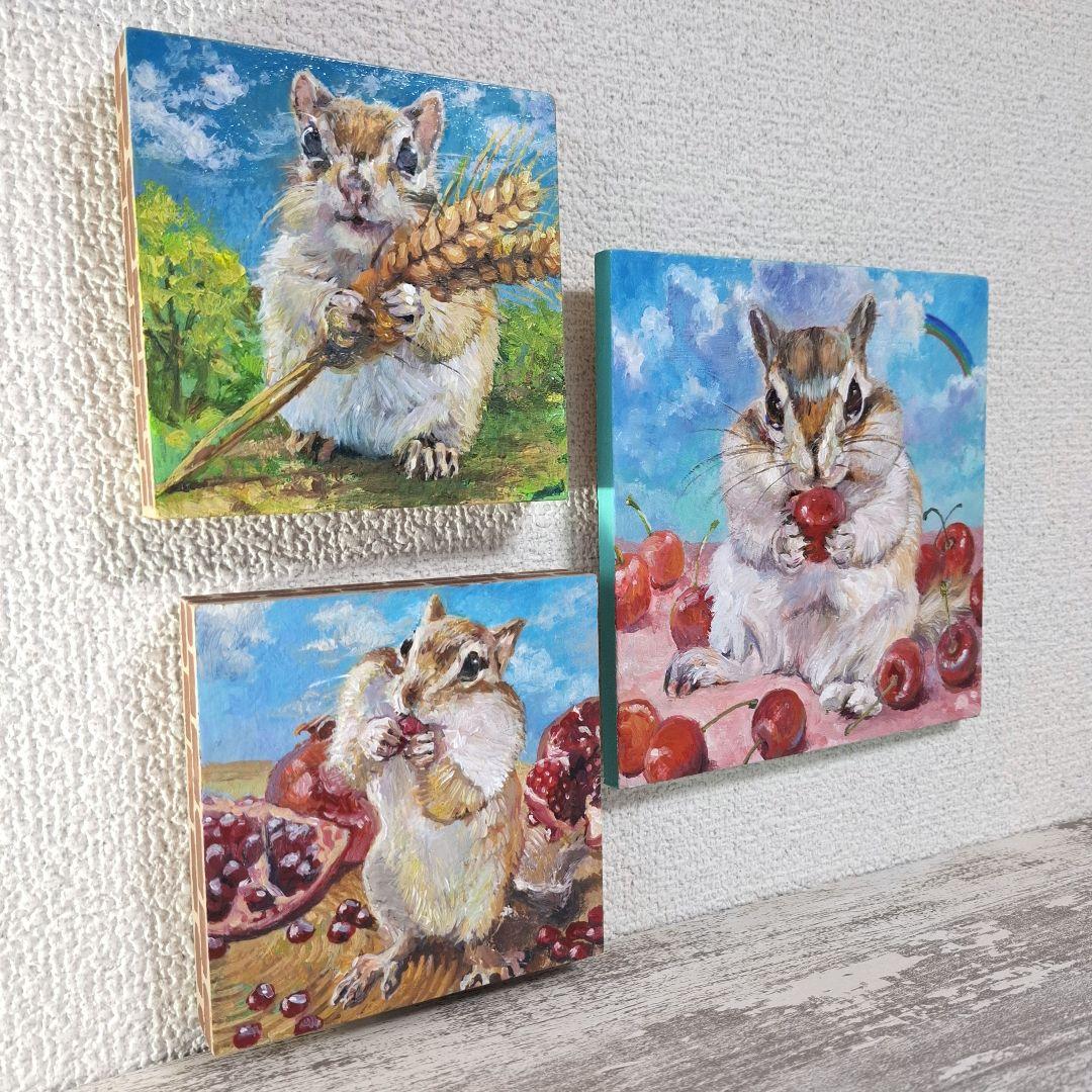 【ももここページ】シマリスさん肖像画