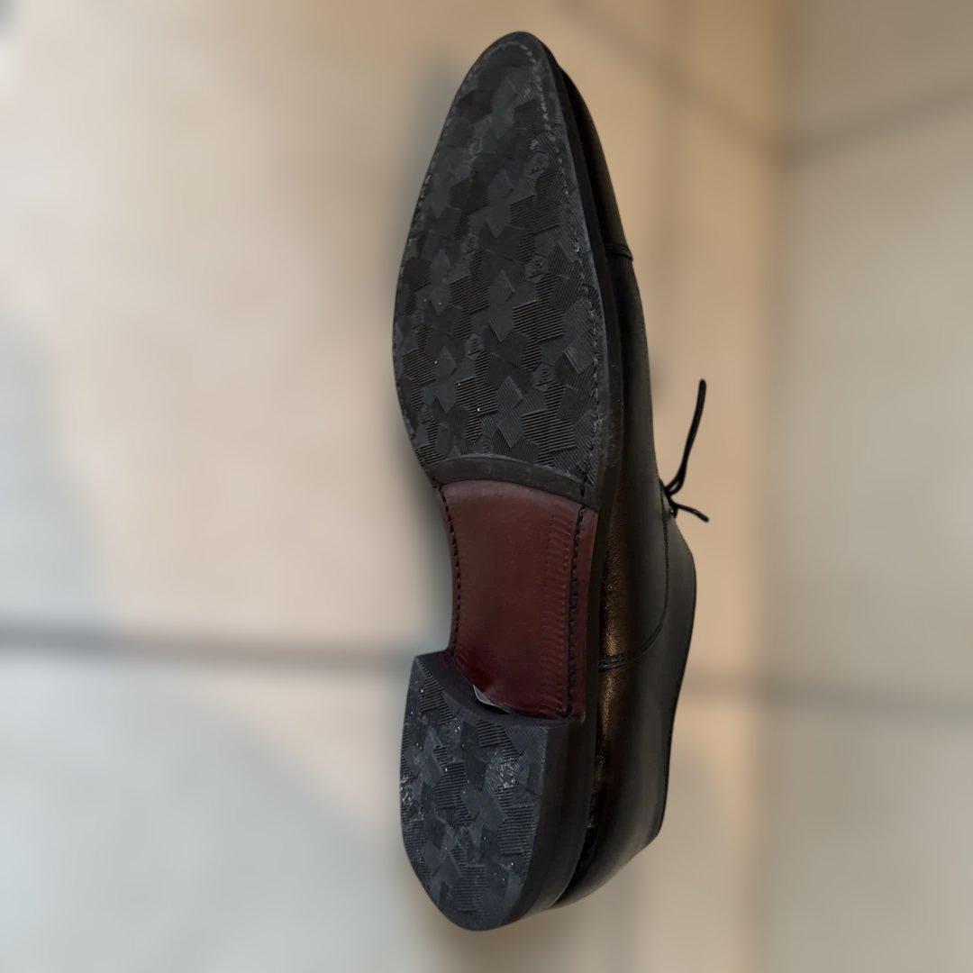 スコッチグレイン　1716 ブラックレザー ストレートチップ