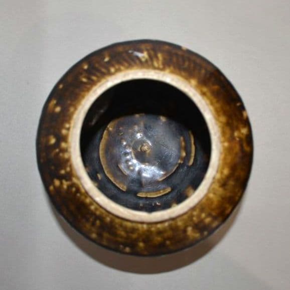 李朝飴釉面取壺　飴釉壷　鉄釉　古陶磁器　李氏朝鮮　民芸　水指　函付き