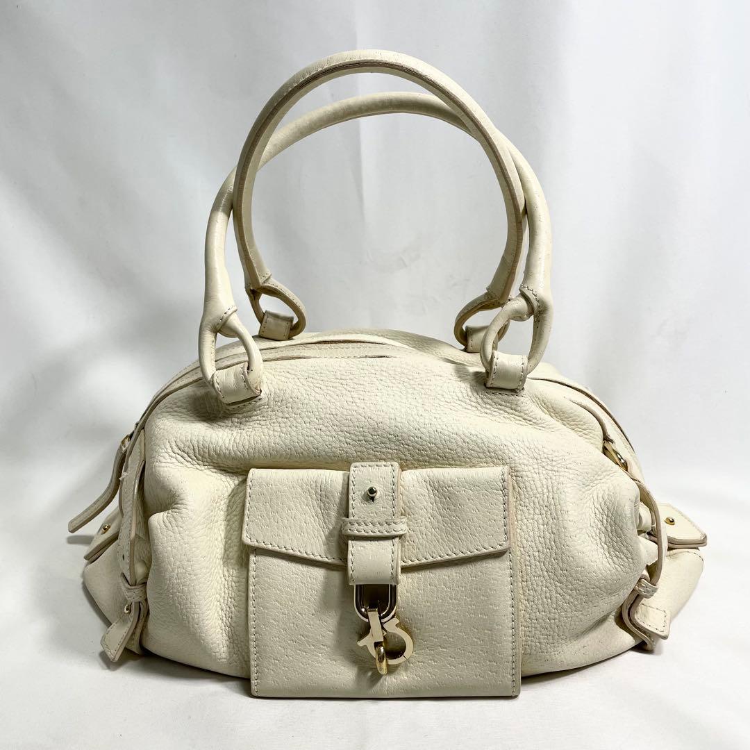 フェラガモ ボストンバッグ レザー ガンチーニ 金具 ロゴ 大容量 多機能