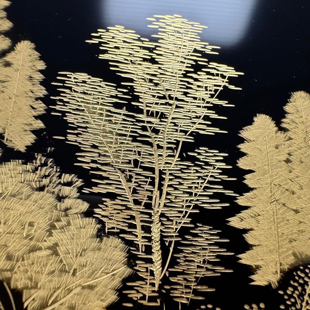 新品未使用 輪島塗 沈金 山水 山水蒔絵 硯箱 文箱 霧箱 金 漆器 伝統工芸