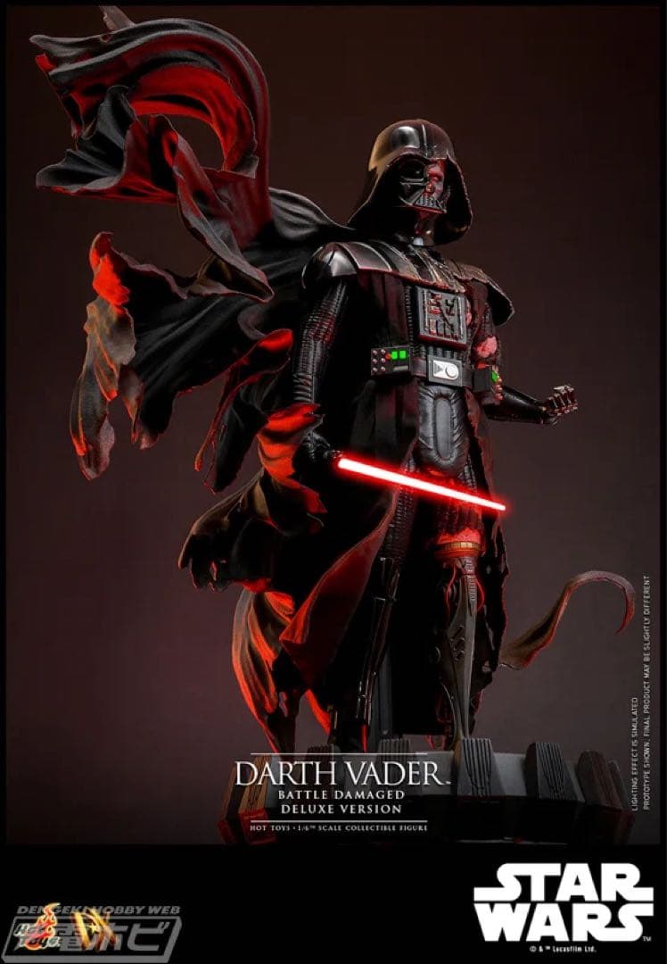 ホットトイズ ダースベイダー バトルダメージ デラックス版 hot toys