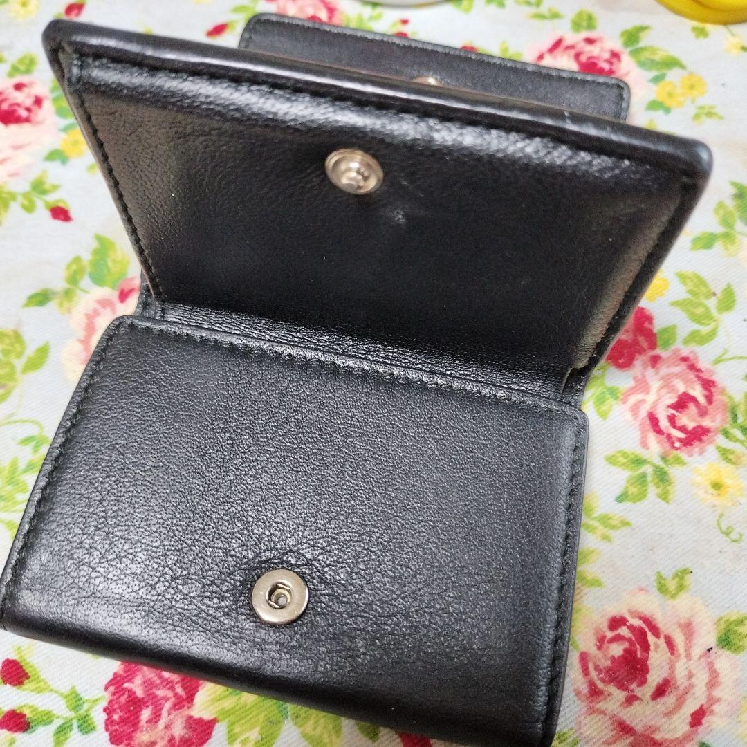 バレンシアガ 三つ折りコンパクト財布 ミニ財布 黒