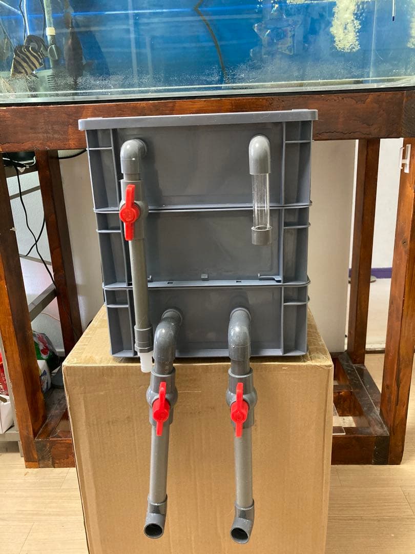 ポンプ付きろ材満タンフルセット水槽池用フィルター、万能濾過器、濾過装置満ろ材付き