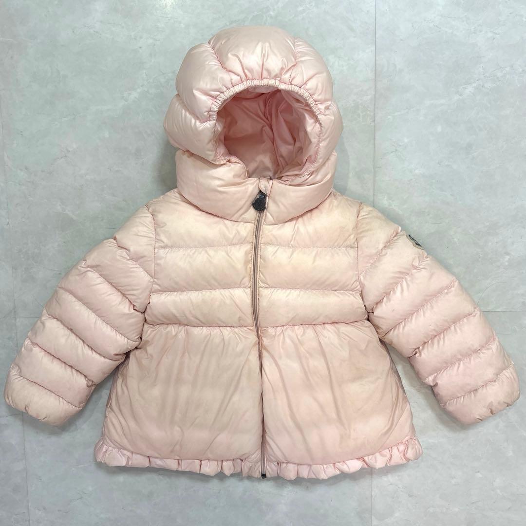 MONCLER キッズ ODILE ピンク フード付きダウン
