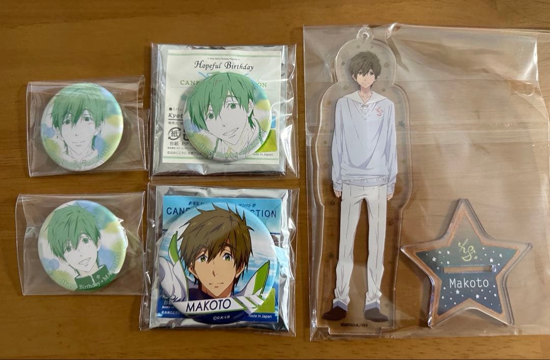 Free! 橘真琴 Hopeful birthday 缶バッジ アクスタ　希少品