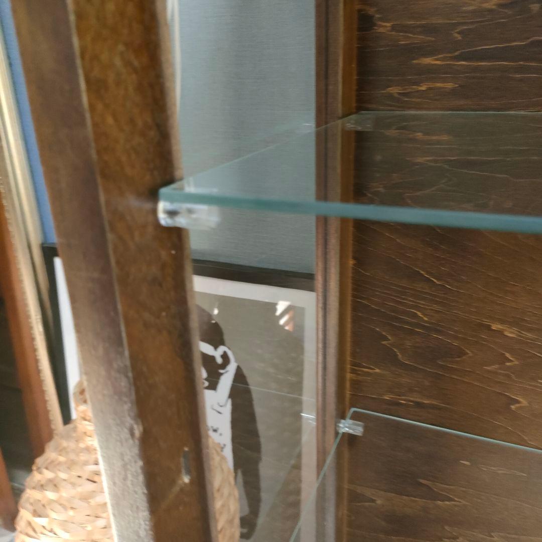 【希少】英国ヴィンテージ ディスプレイショーケース ガラスキャビネット 鍵付き