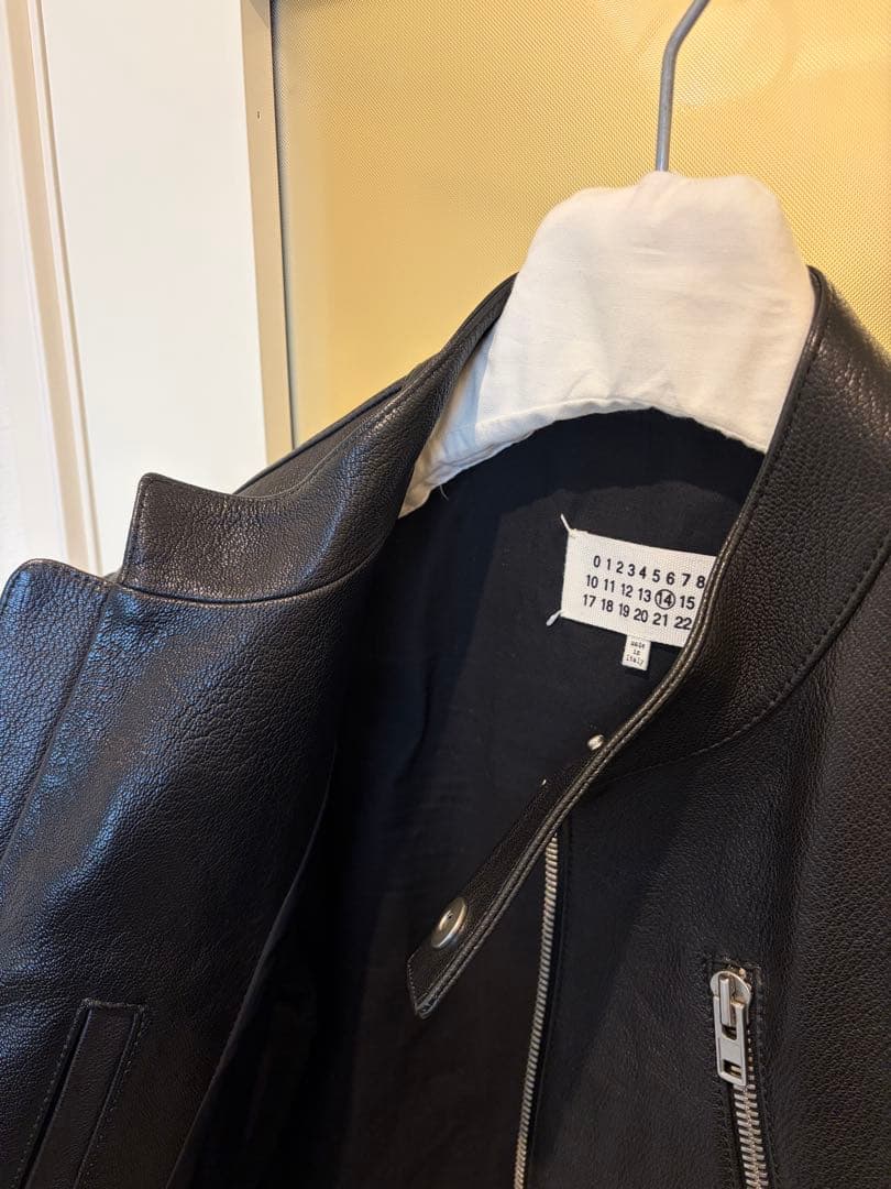 メゾンマルジェラ ハの字ライダース 46 極美品　ゴートレザー