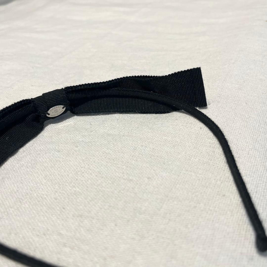 CHANEL カチューシャ リボン キャンバス