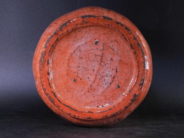 【茶道具　赤楽　瓢形　水指】