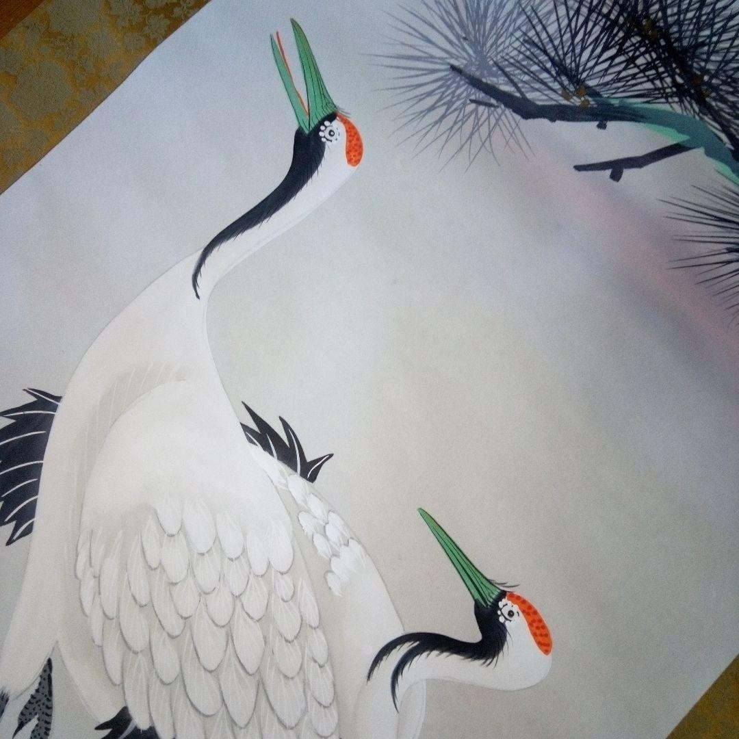 鶴　ツル　掛軸（かけじく）　掛け軸　床の間