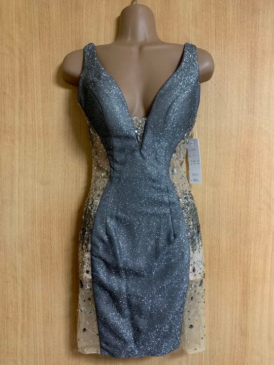 21197＊IRMA＊ラメグリッター/ビジューデコレーションドレスasS