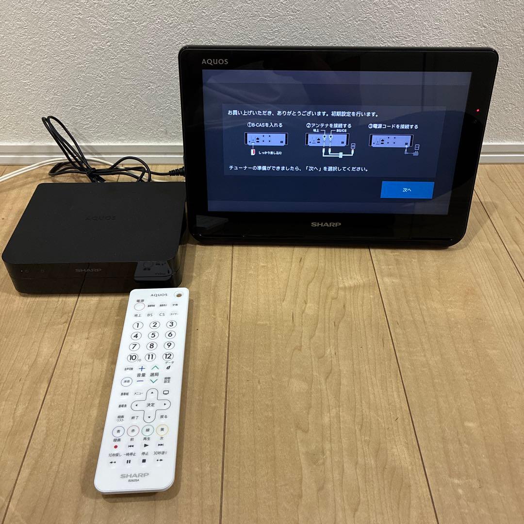 【美品】シャープ ポータブル液晶 テレビ AQUOS ブラック 2T-C12AF
