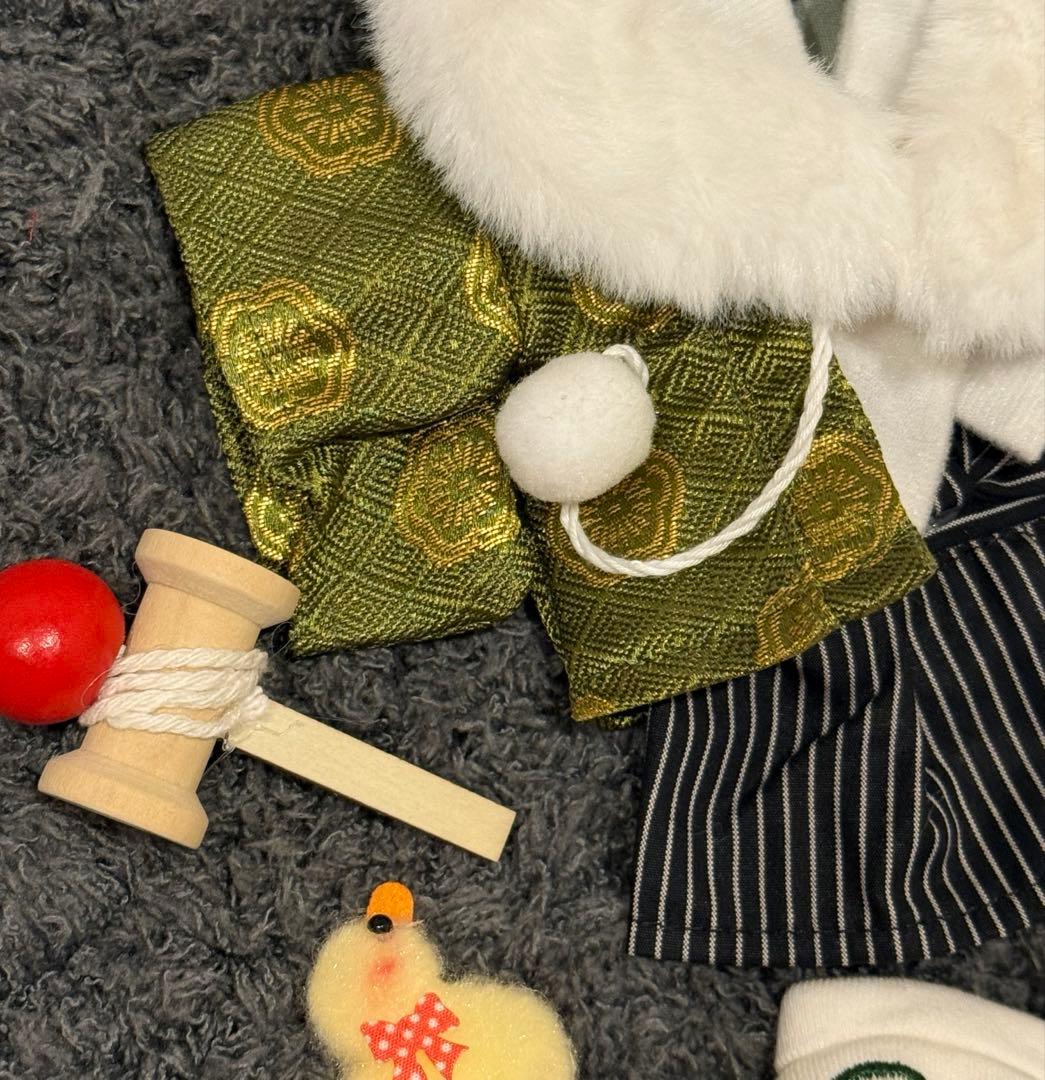 20cm完売レア限定マフラー付き袴和服着せ替えぬいぐるみ服セット♪