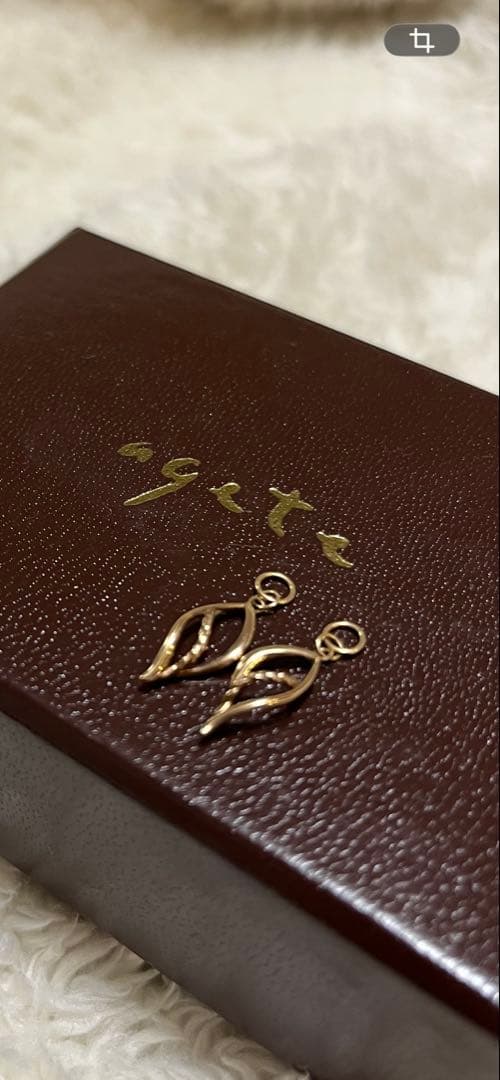 agete✴︎リーフピアスチャーム5k