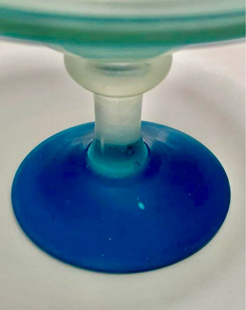 明治後期、大正ロマン コンポート　和ガラス ウランガラス