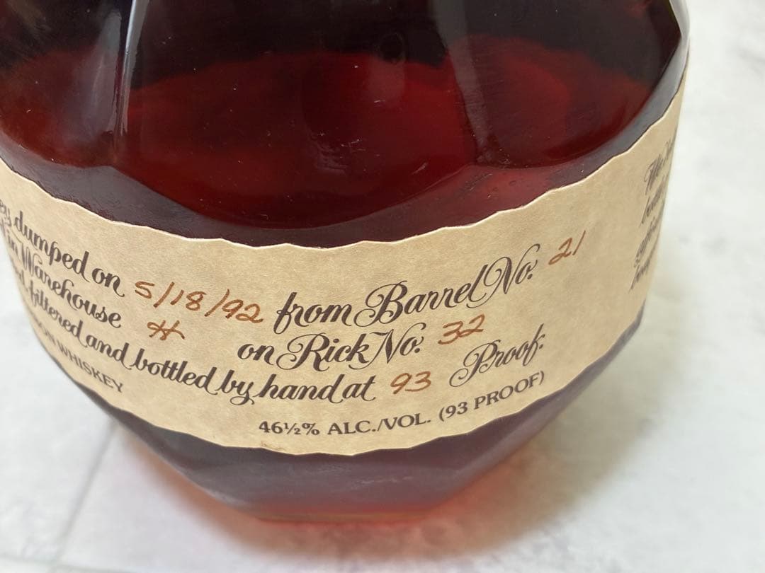 『1992年製』Blanton'sブラントン　シングルバレルバーボンウイスキー