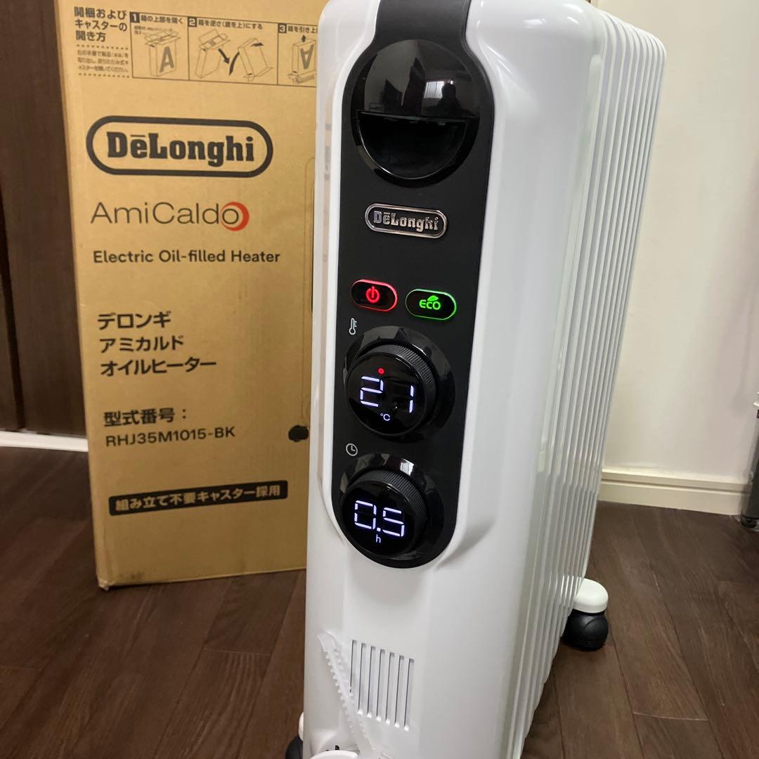 デロンギ　RHJ35M1015-BK エコモード付きオイルヒーター ホワイト
