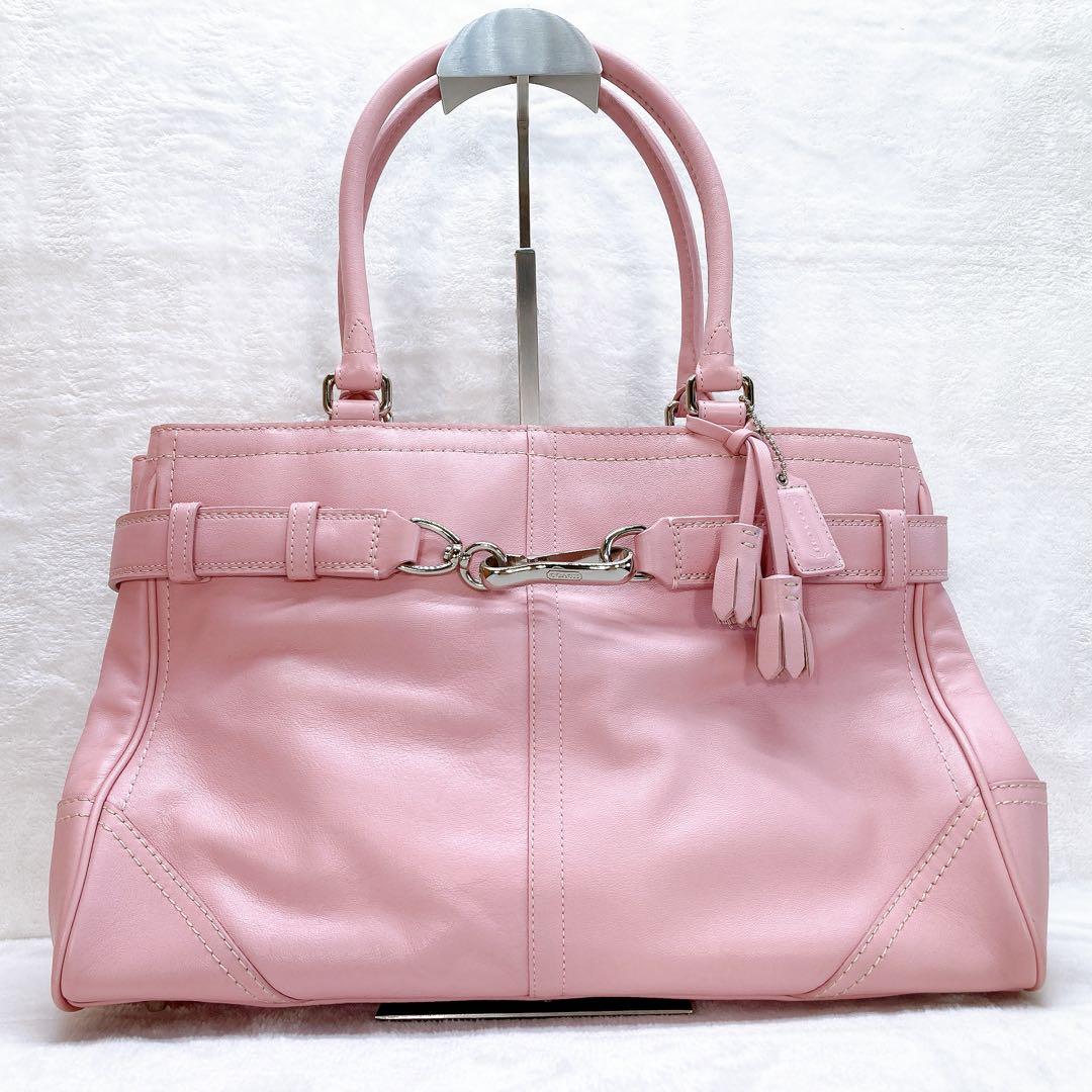 ✨美品✨COACH コーチ トートバッグ 金具 ジャッキー ピンク y2k