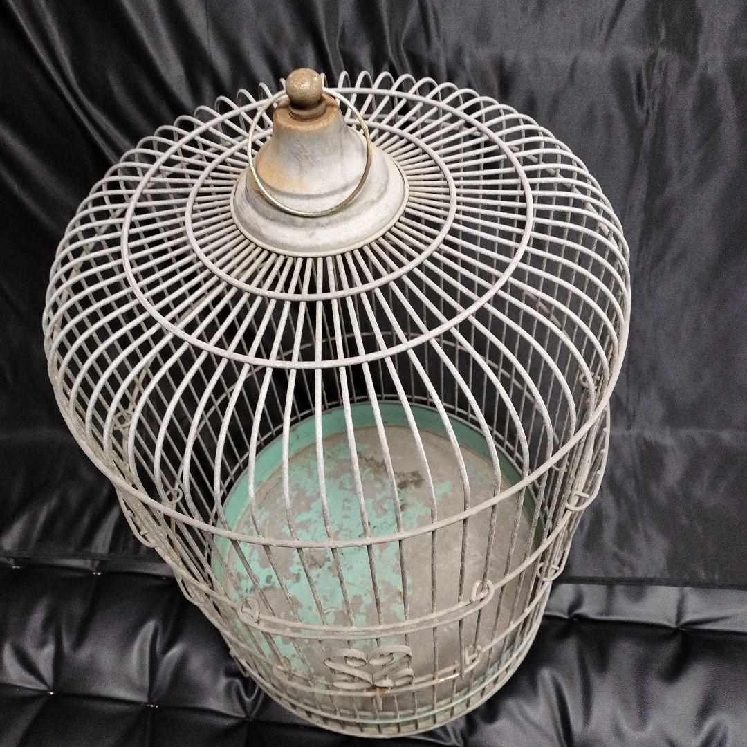 アンティーク 特大 鳥かご アイアン 鳥籠 ケージ インコ 昭和レトロ 鉄製