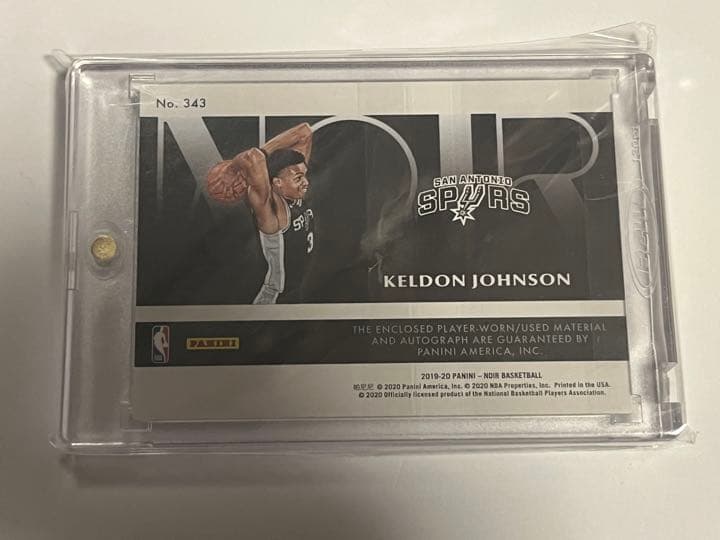 panini rc ケルドン　ジョンソン　直がき　auto サイン　noir