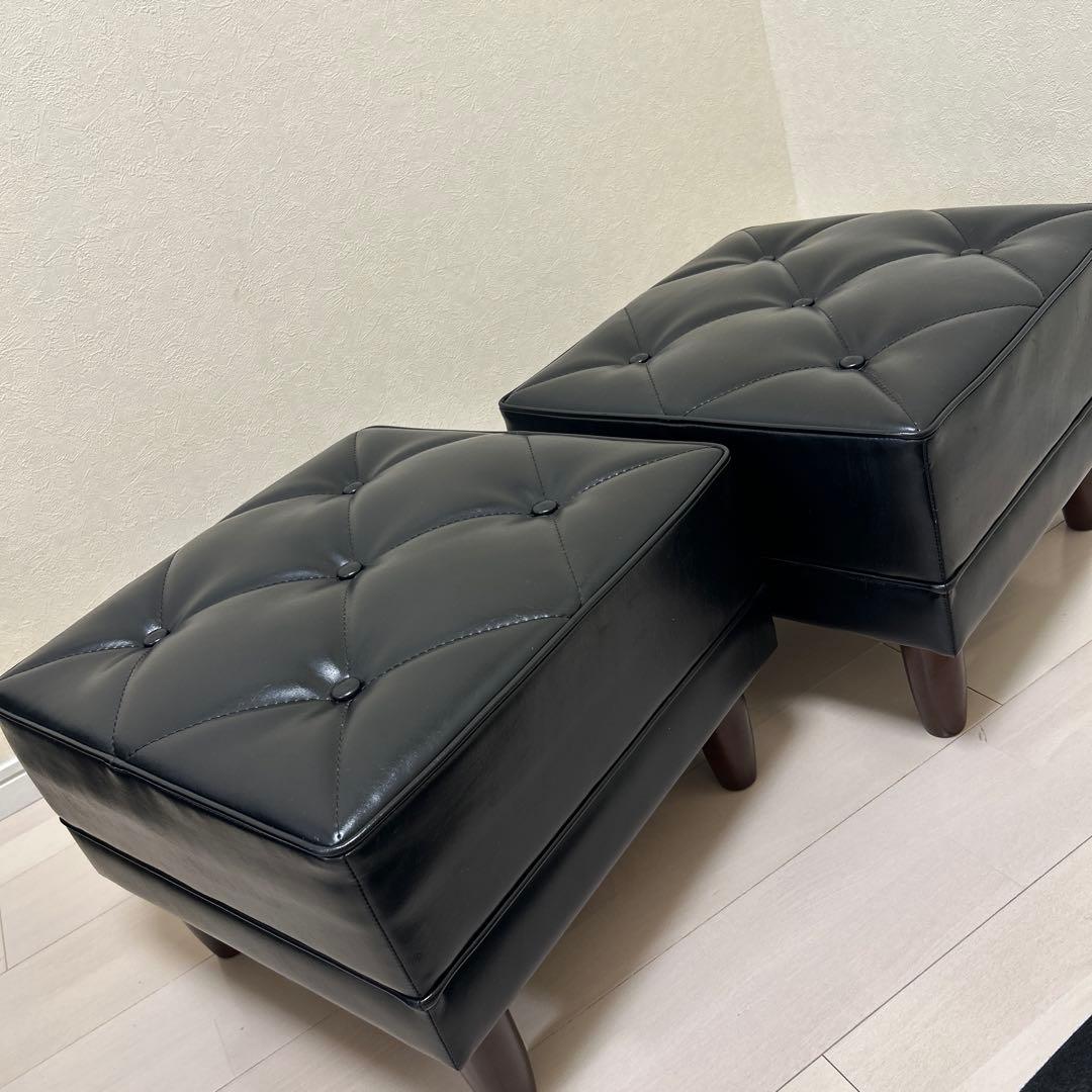 カリモク　60 オットマン ブラック　2個セット ※3月28日(金)に発送します