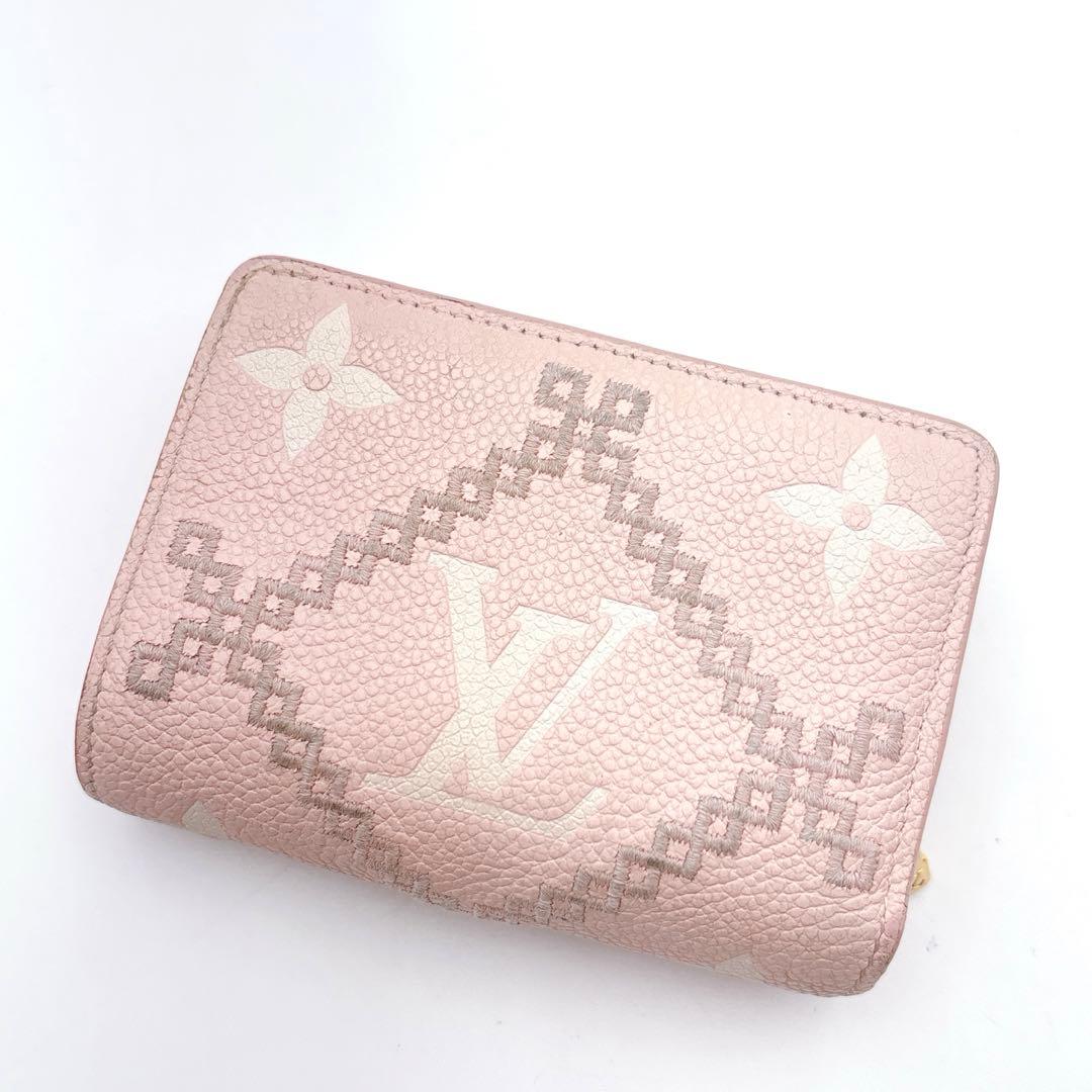 鑑定済　ルイヴィトン 折財布 モノグラムアンプラント ポルトフォイユ クレア