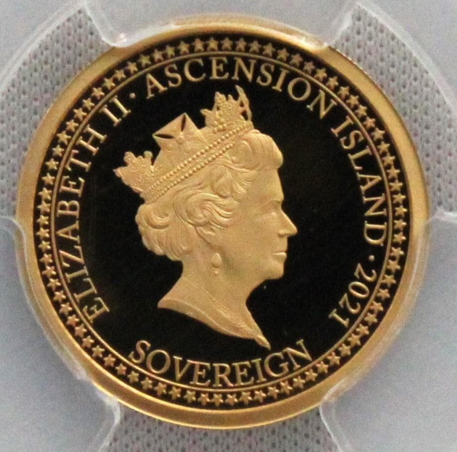 2021年アセンション島 ジョセフ ボノミ ソブリン PCGS PF70DCAM