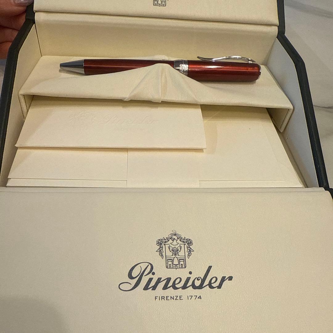 Pineider 赤 ボールペン 専用ケース付き