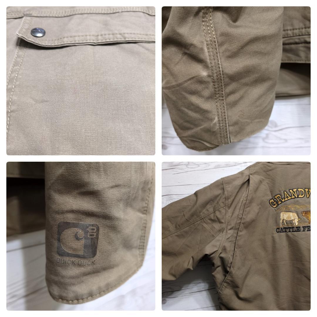 カーハート クイックダックジャケット 企業ロゴ 刺繍