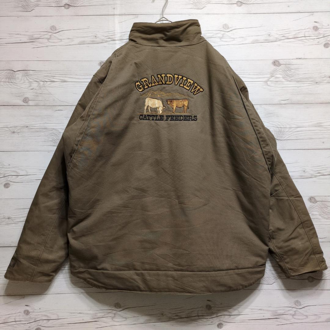 カーハート クイックダックジャケット 企業ロゴ 刺繍