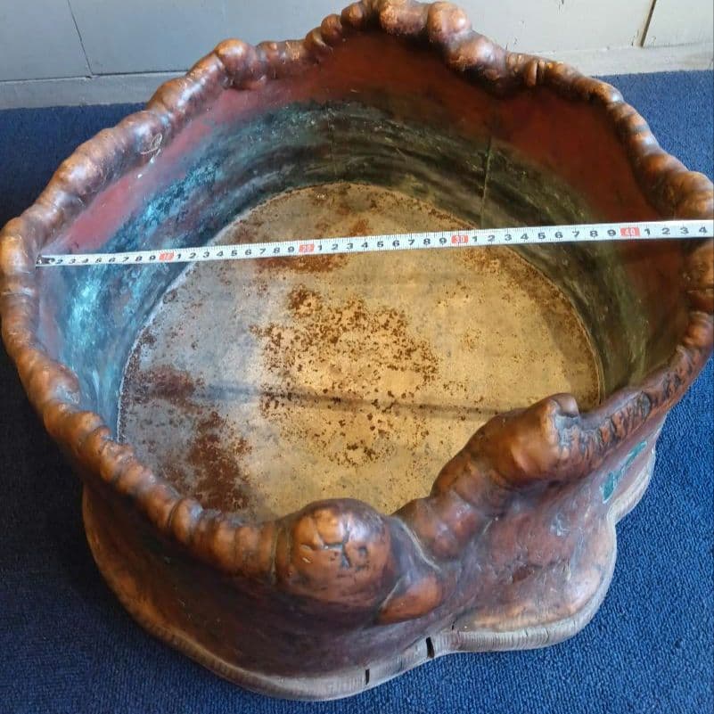 火鉢　天然木　彫刻　レトロ　ヴィンテージ　切株　工芸　古民家　骨董