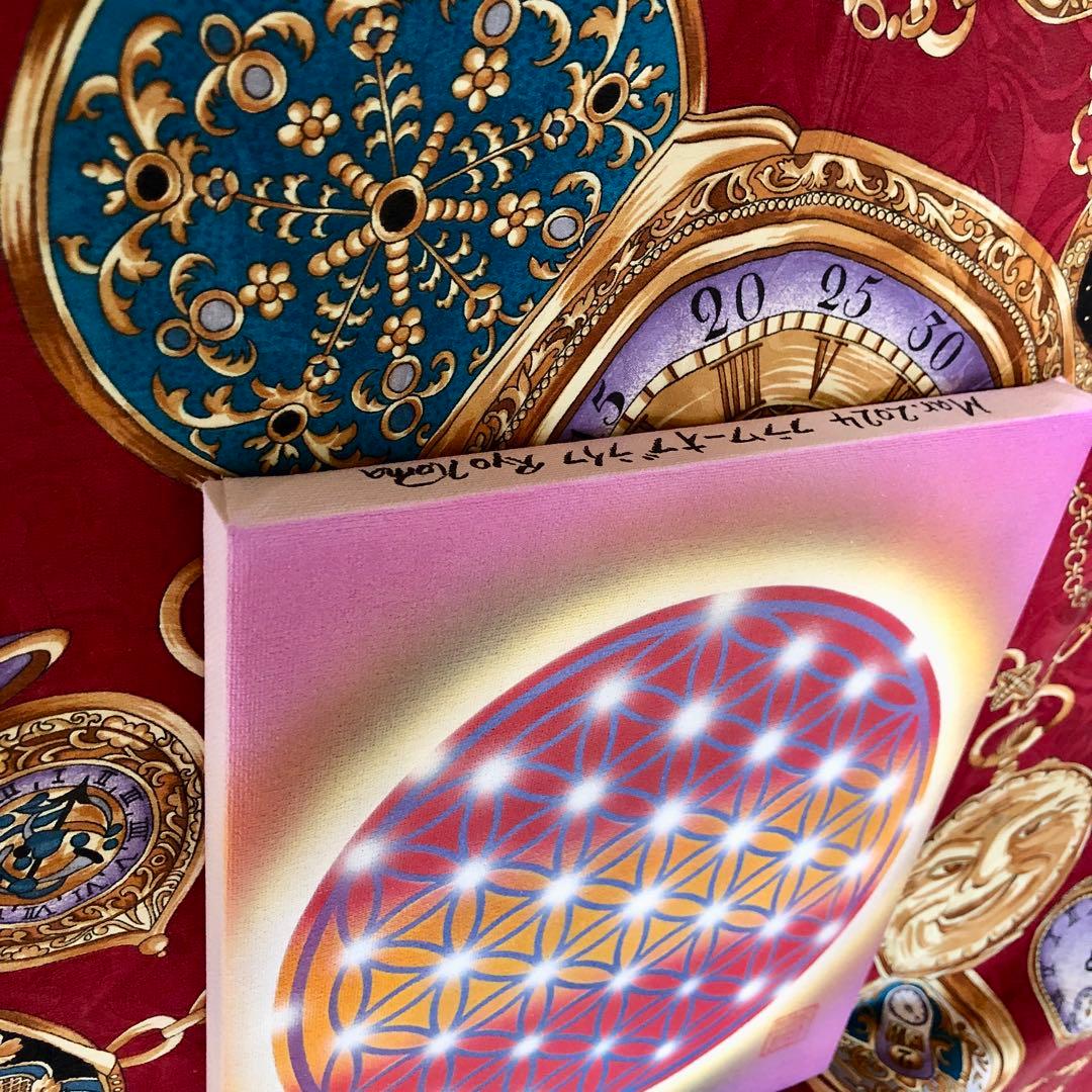 曼陀羅アート新春セール特価☆フラワーオブライフ F3キャンバス 高波動絵画