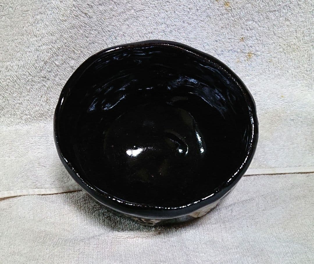 瀬戸黒茶碗 木箱付きA451