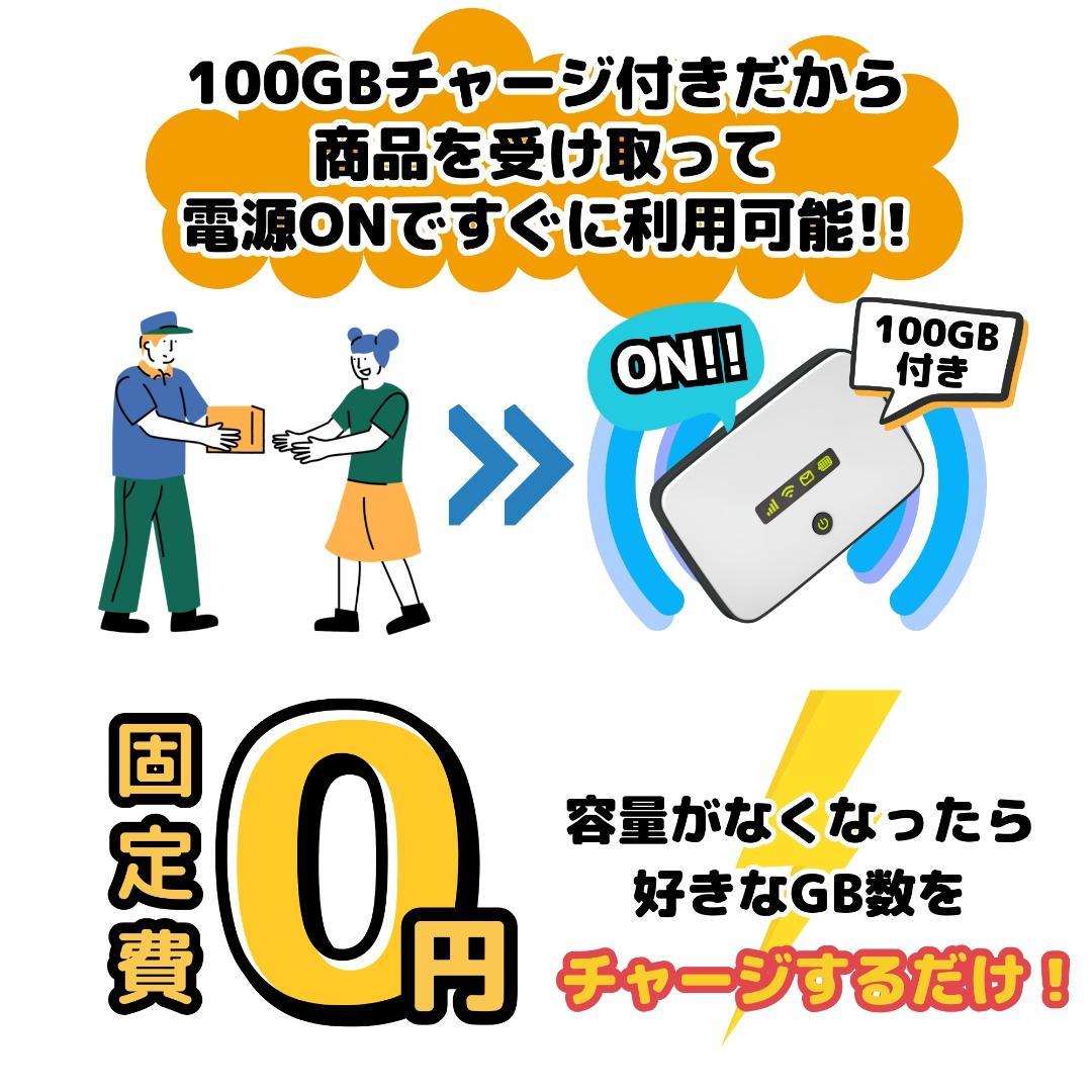 【あなたのWi-Fi】 1年間 100ギガ付き 契約不要 月額費用一切なし