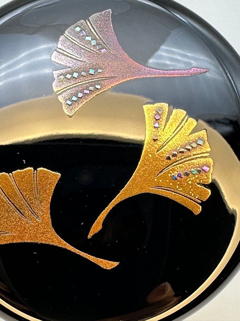 茶道具　棗　昭峰　銀杏蒔絵