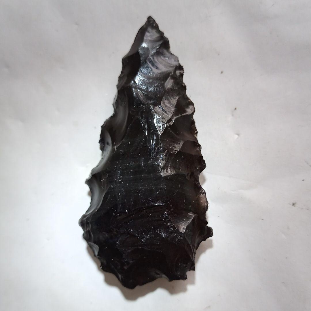 旧 石器 模写 267 石槍 黒曜石　　サンプル