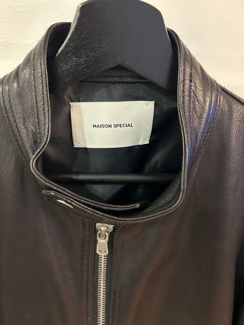 【最終値下げ】メゾンスペシャル シングルライダース レザージャケット 羊革