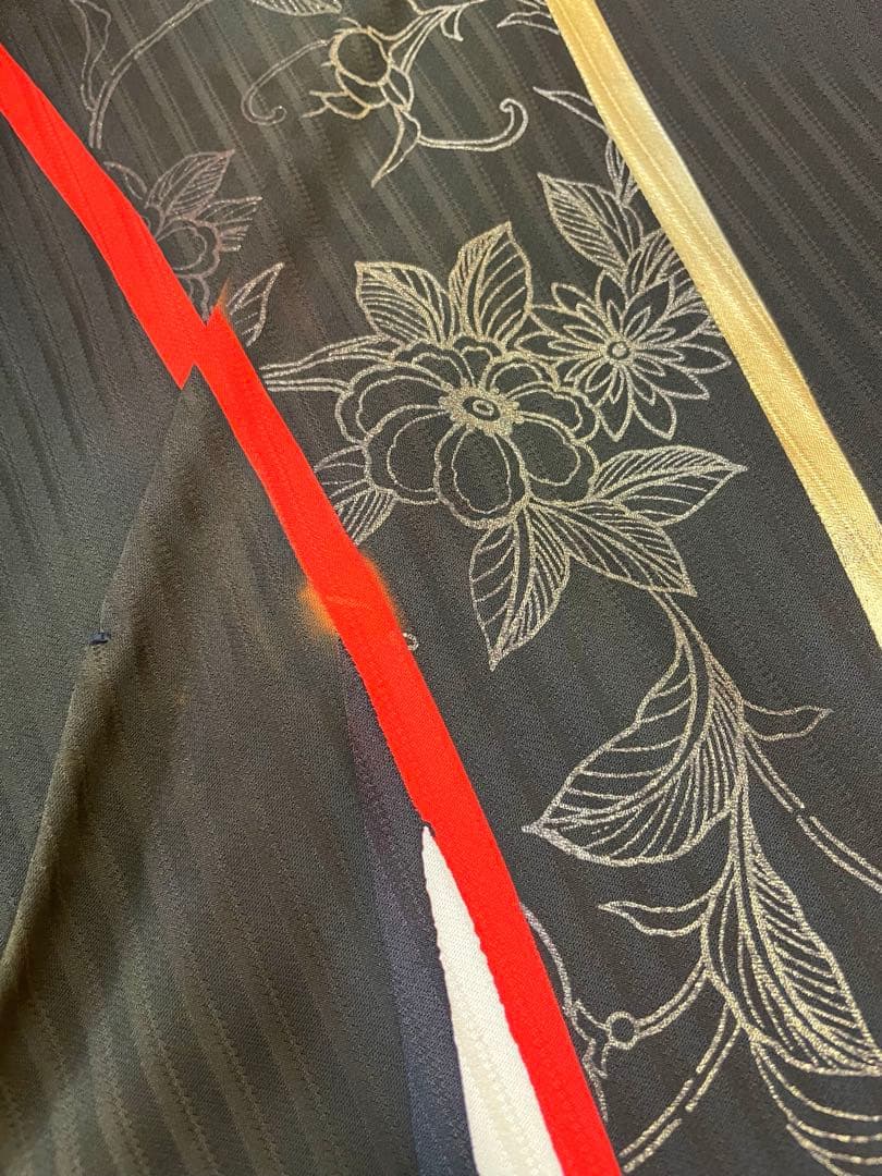 梅乃【151】正絹　振袖　フルセット　前撮り　成人式　撮影　大人　黒　赤　金