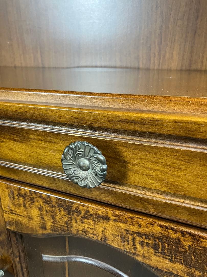 最終値下げ　カリモク コロニアル サイドチェスト / レトロ電話台 キャビネット