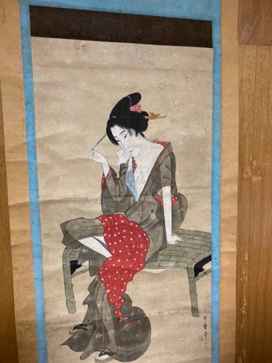 喜多川歌麿先生の「美人画」掛軸お譲りします！