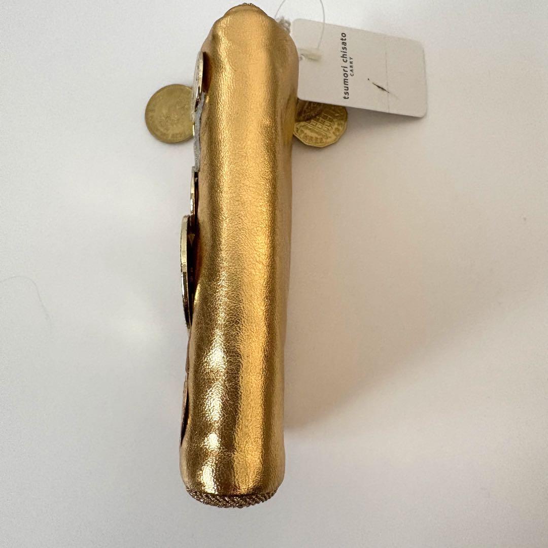 新品☆希少　ツモリチサト　tsumori chisato 二つ折り財布　金　羊革