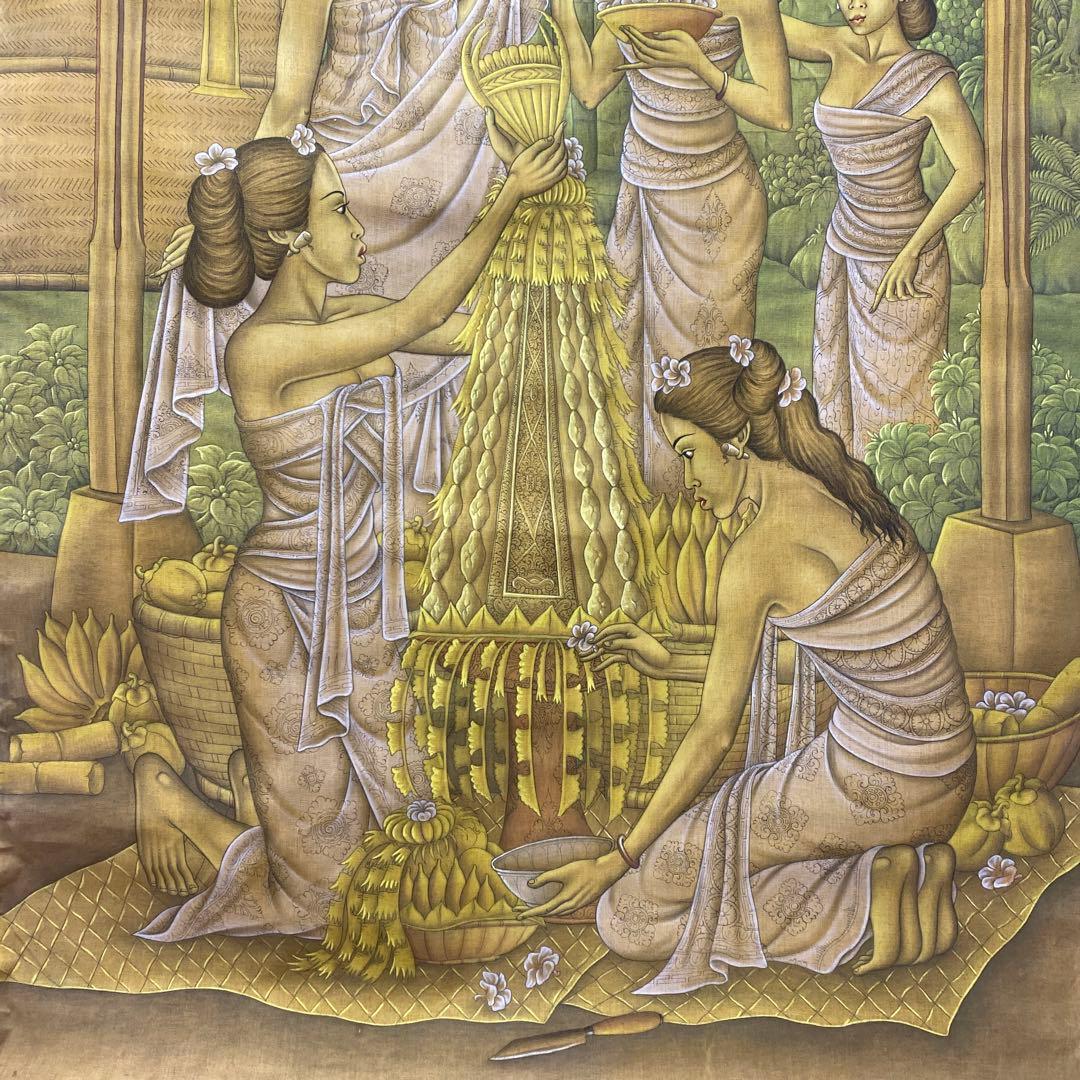 バリ島　巨大なウブド絵画　バリアート