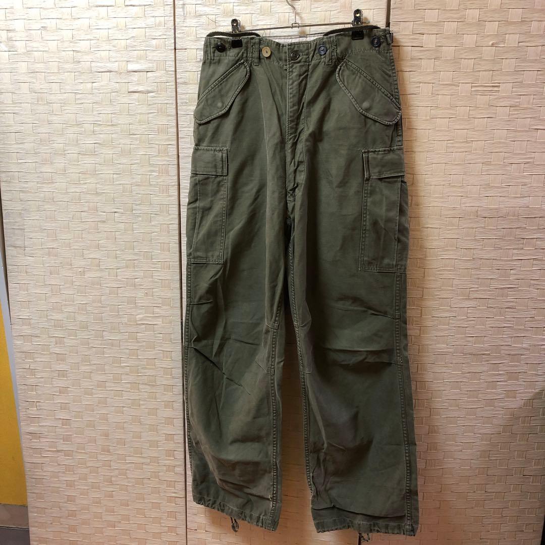 た82● 60年代ヴィンテージ USアーミー ジャングルファティーグパンツ